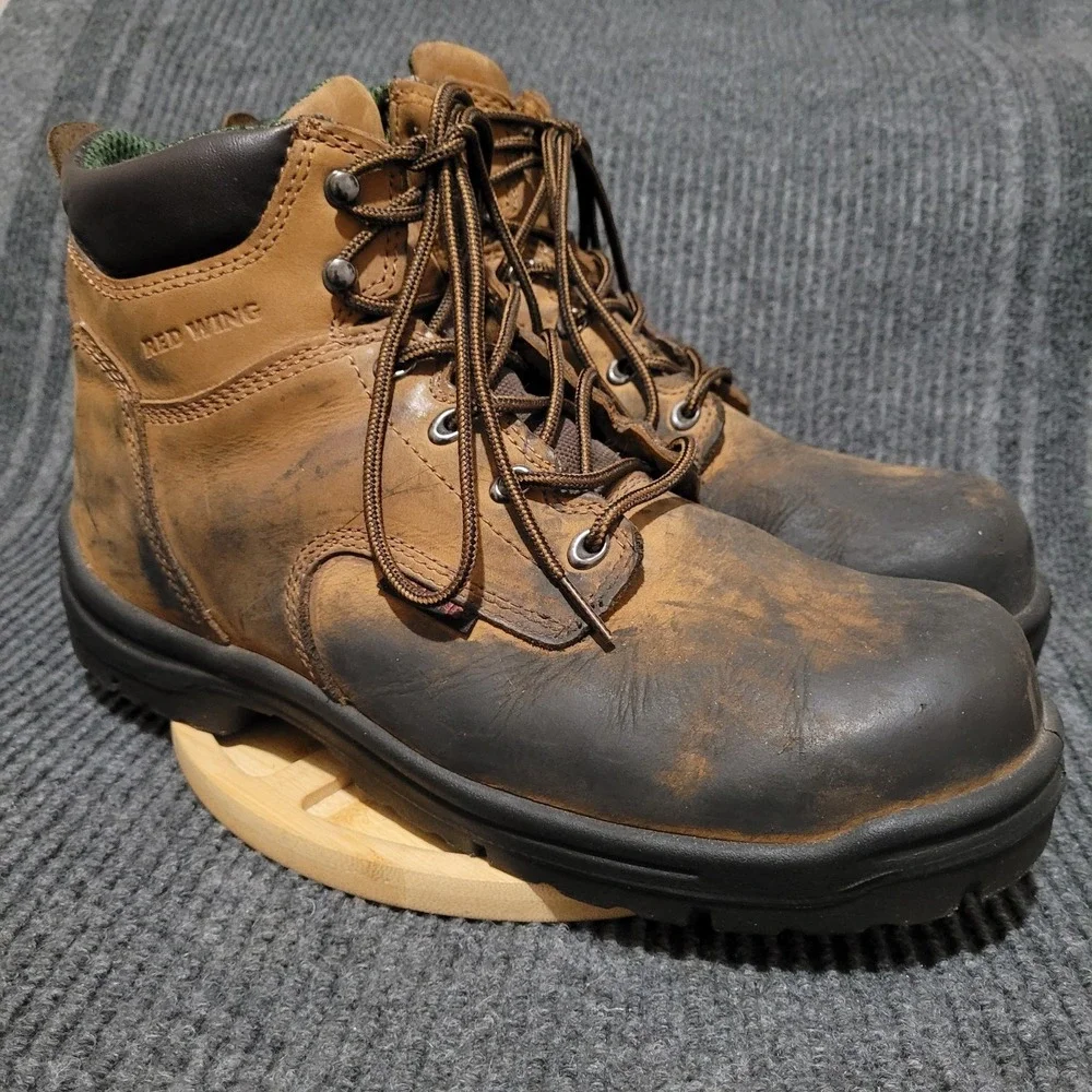 Red Wing Work Boots Men's 13 Brown Safety Steel Toe Leather ASTM‎ F2413-18 2235